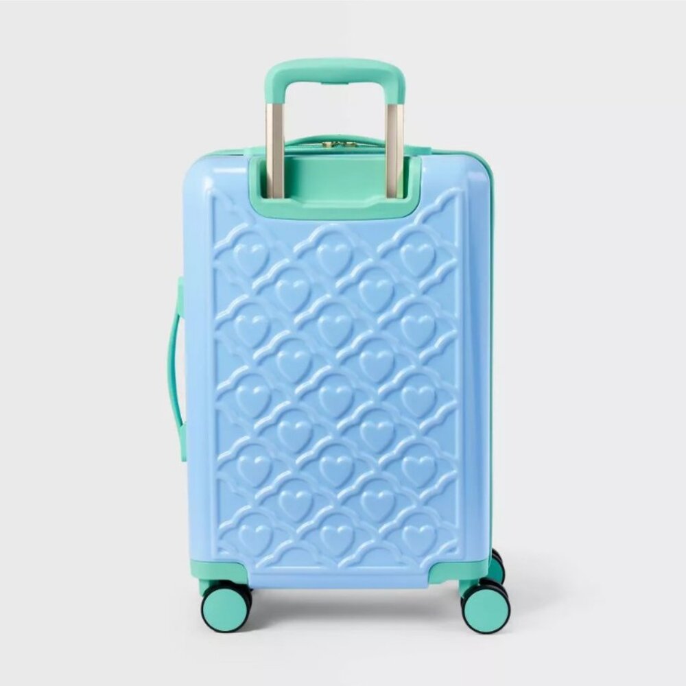 NWT Embossed Heart Hardside Spinner Carry On Suitcase - Roller Rabbit X Target - Picture 2 of 5